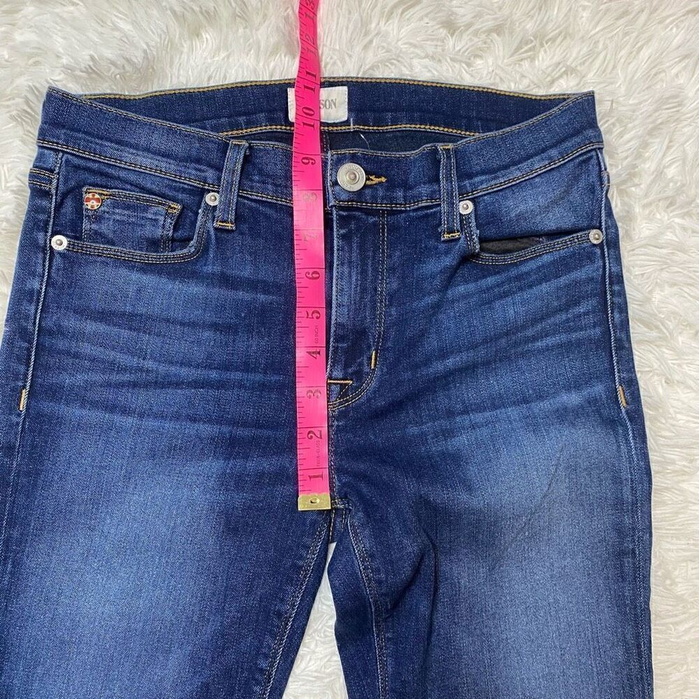 Hudson Skinny Jeans Womens Size 28 Mid Rise Dark Blue Stretch Denim 30" Inseam - Picture 6 of 10